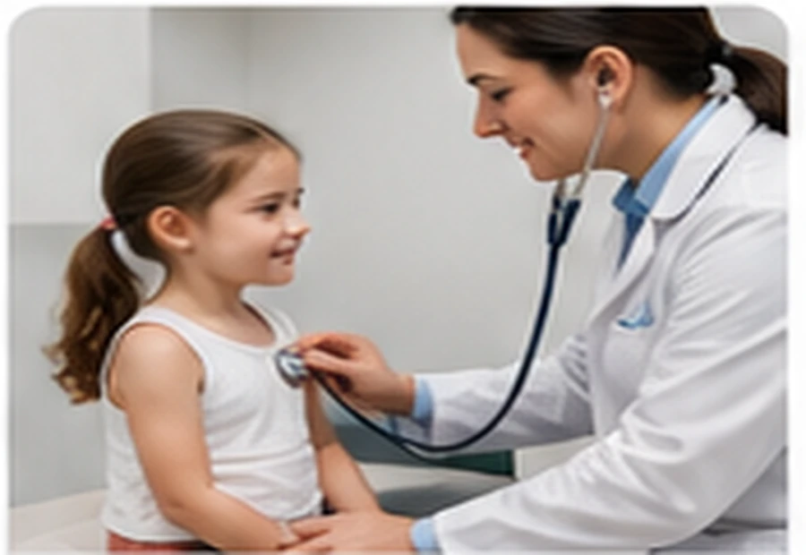 Doctor examining a child