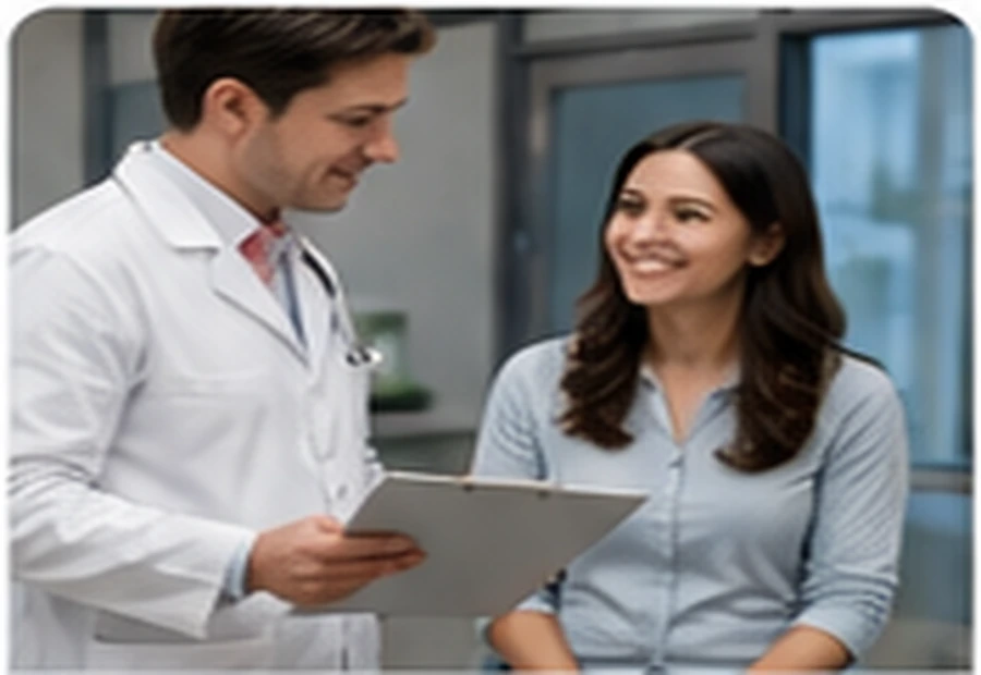 Doctor speaking with an adult patient